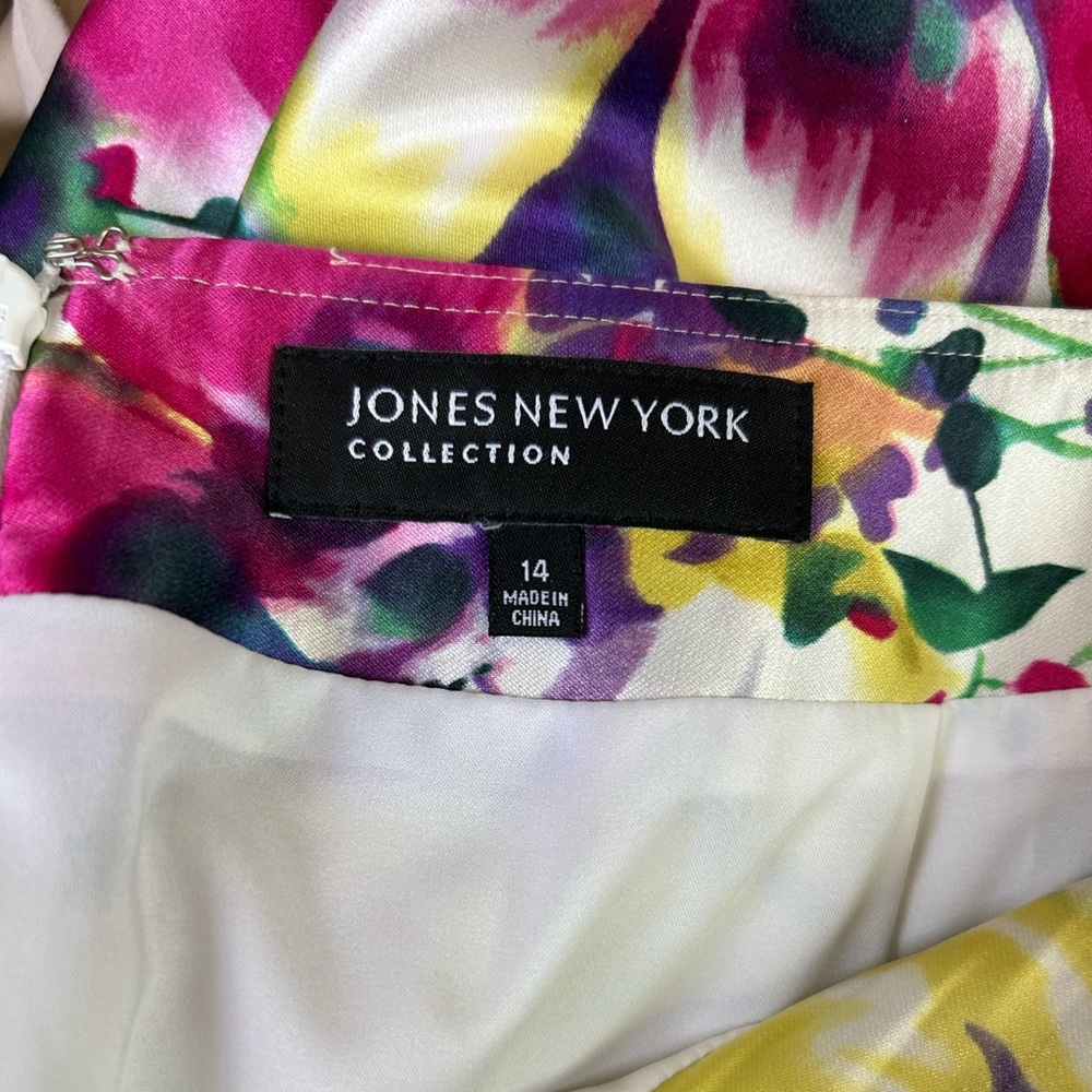 Jones New York Collection Silk Blend Floral Pencil Skirt - Picture 7 of 8